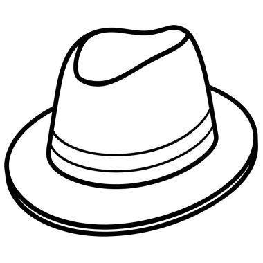 karikatür silindir şapka, vektör illüstrasyonu