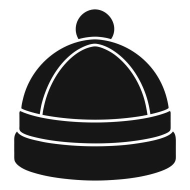 Kış şapka simgesi, basit tarzı