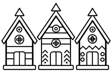 Şato binası ikonu. Web için ortaçağ inşa vektör simgesinin özet çizimi