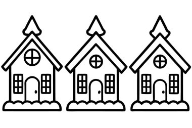 Beyaz arkaplan vektör çiziminde ev binası izole edildi