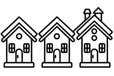 ev simgesini, basit vektör çizim