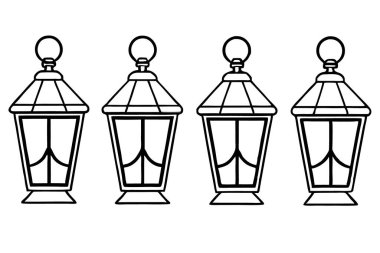 Siyah beyaz fener seti