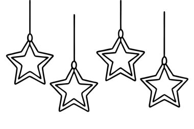 yıldız asılı simge, basit biçim