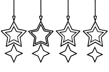 Bir noel yıldızının vektör çizimi