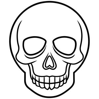 İnsan kafatası simgesi, basit tarzı