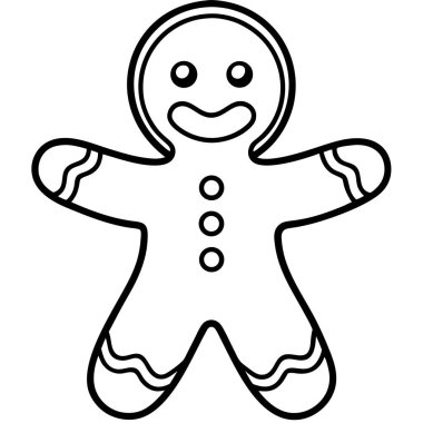 Tatlı zencefilli kurabiye ikonu. vektör çizimi tasarımı