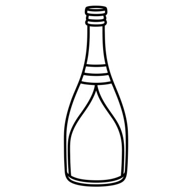 Bir şişe şarap izole edilmiş ikon