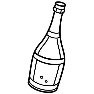 Şampanya kadehi izole edilmiş ikon vektör çizimi