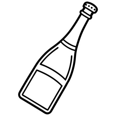 Şampanya kadehi izole ikon tasarımı, vektör illüstrasyon grafiği