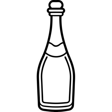 Şarap şişesi simgesi, taslak biçimi