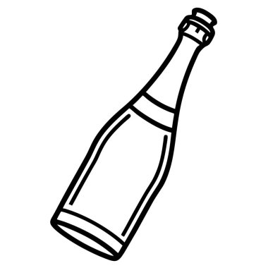 Şampanya şişesi simgesi, anahat stili