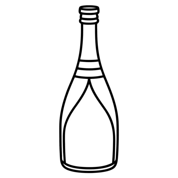 Bir şişe şarap izole edilmiş ikon