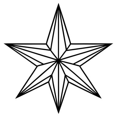 Moda biçimi izole edilmiş arkaplan yıldız simgesi