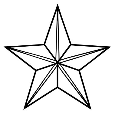 yıldız simgesi, vektör çizimi
