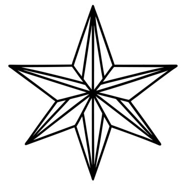 Davut'un yıldızı simge, anahat stili