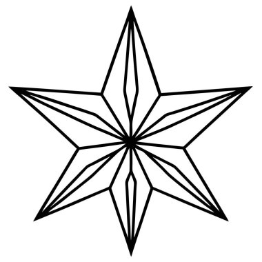 David 'in yıldızı, yıldız simgesi, vektör illüstrasyonu