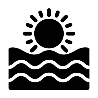 deniz vektörü sembolü düz simgesi