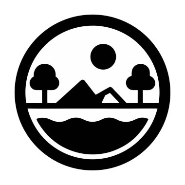 Bir ağaç simgesinin vektör illüstrasyonu