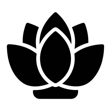 Çiçek vektörü düz simgesi