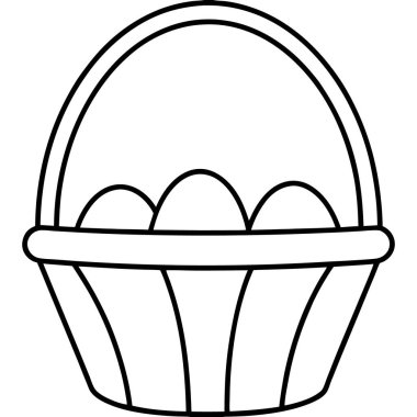 Paskalya yumurtası ikonu. Beyaz arkaplanda izole edilmiş web tasarımı için paskalya vektörü resimleme simgesi