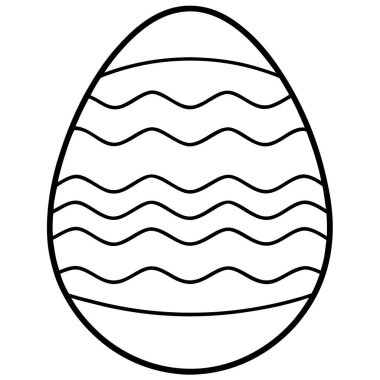 Paskalya yumurtası ikonu vektörü