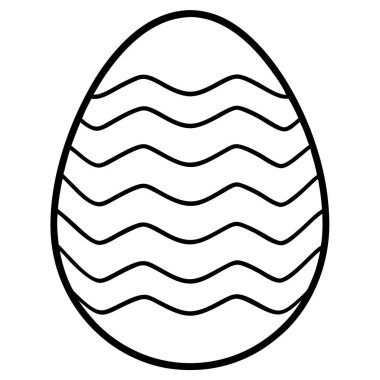 Yumurta Paskalya dekorasyonu ikon vektör illüstrasyon tasarımı
