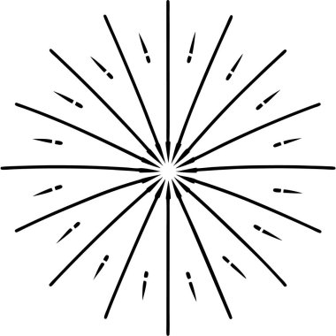 radyal yayılan çizgiler, çizgiler, yıldız patlaması, patlama, patlama elementi, patlama.
