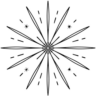 Havai fişekler, havai fişek ikonu, vektör illüstrasyonu