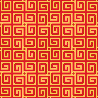 Geleneksel Çin noktaları ve çizgileri pürüzsüz. Arkaplan, duvar kağıdı, kapak, afiş vs. için geleneksel Çince tekrarlanabilir desen.