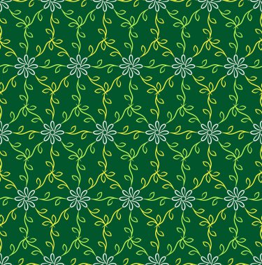 Dekoratif çiçeksiz desen. Çiçek tekrarlanabilir desen. Doğa temalı vektör deseni.