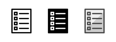 Ana hatlar, kabartmalar, ana hatlar şeklinde çok amaçlı vektör simgesi. Bir pakette üç simge biçimi.