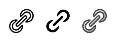 Taslak, kabartma, taslak biçiminde çok amaçlı bağlantı vektör simgesi. Bir pakette üç simge biçimi.