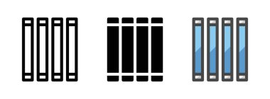 Çok amaçlı çift kanallı RAM vektör simgesi ana hatlı, kabartmalı, taslak biçimli. Bir pakette üç simge biçimi.