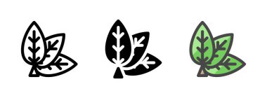 Çok amaçlı vektör simgesini ana hatlar, kabartmalar, ana hatlar şeklinde bırakır. Bir pakette üç simge biçimi.