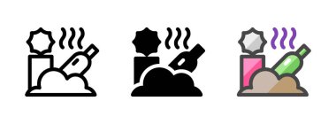 Taslak, kabartma, taslak biçiminde çok amaçlı çöp vektör simgesi. Bir pakette üç simge biçimi.