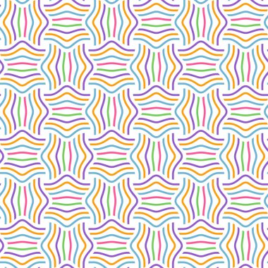 Renkli kıvrımlı çizgiler pürüzsüz desen