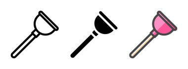 Çok amaçlı lavabo pompa vektör simgesi ana hatları, kabartma, taslak biçimi. Bir pakette üç simge biçimi.