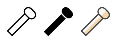 Çok amaçlı ağaç tırnak vektör simgesi ana hatlar, kabartma, taslak biçimi. Bir pakette üç simge biçimi.