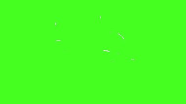 Yeşil arkaplanda canlandırma beyaz duman etkisi.