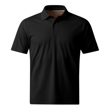 Siyah polo tişörtlü erkekler önden ve arkadan, izole edilmiş ön ve arka polo tişörtlü erkekler.