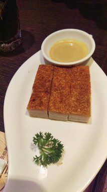 Lezzetli Asya yemeklerinin yakın görüntüsü