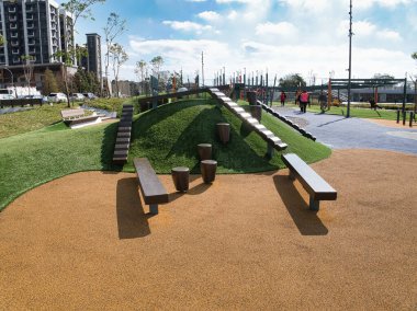 New York 'taki modern şehir parkı