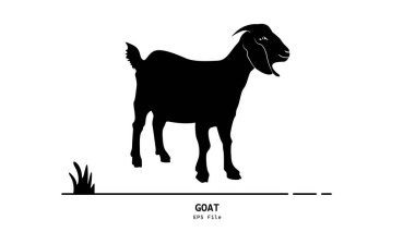 Keçi vektör siluet sanatı