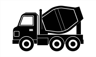 Beyaz arkaplan resimli siyah kamyon