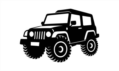 Bir cipin siyah siluetinin vektör çizimi