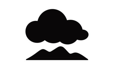 Dağ ikonu. düz resimleme