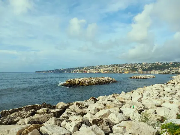 Napoli 'nin deniz manzarası, İtalya.