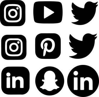 Sosyal medya simgeleri Vektörü - tasarım