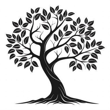 Ağaç siyah logosu VECTORB DESIGNS 
