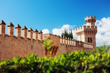 Palma de Mallorca kalesinin duvarları İspanya